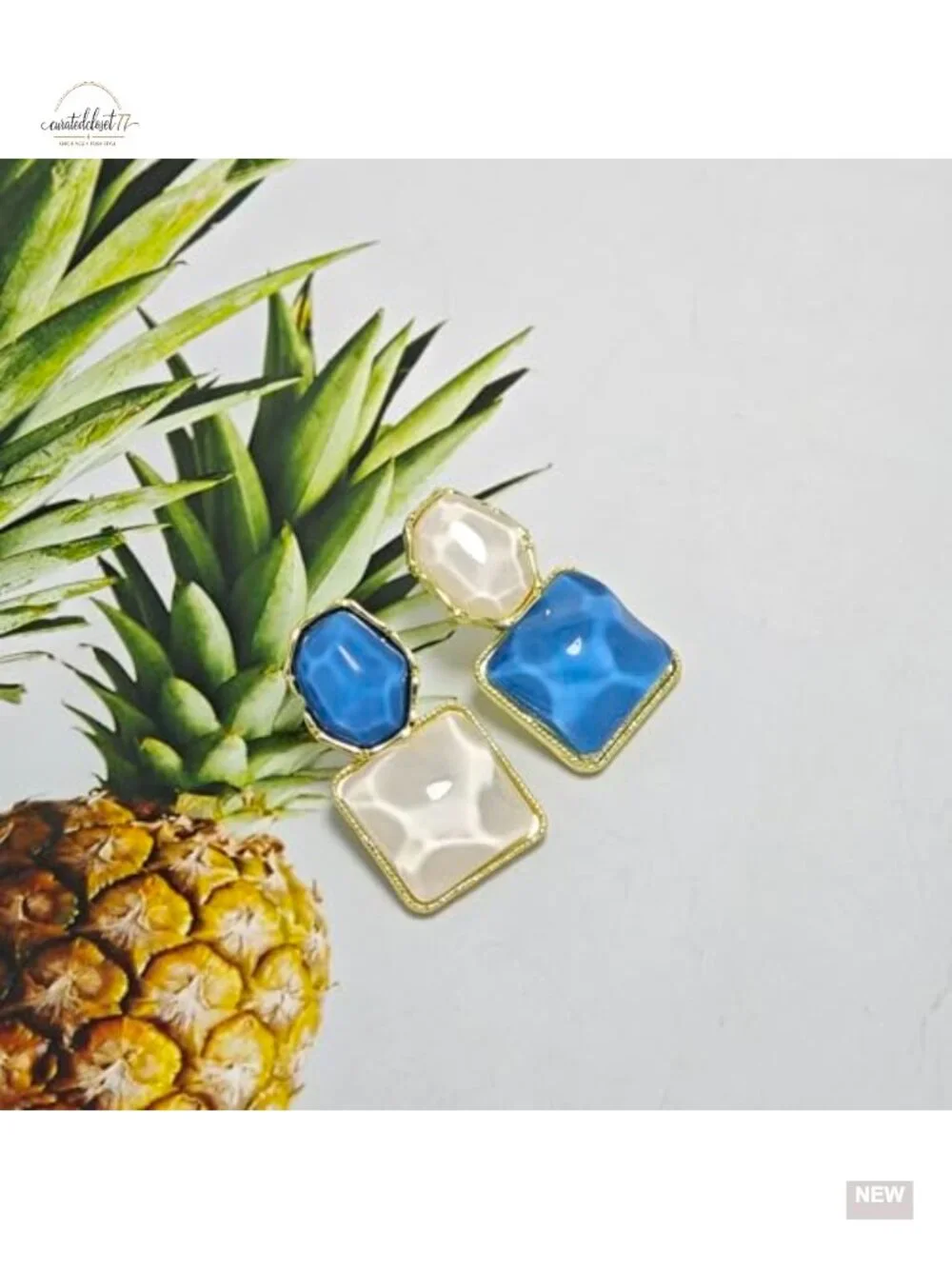 Geometric Square Acrylic Drop Dangle Statement Earrings